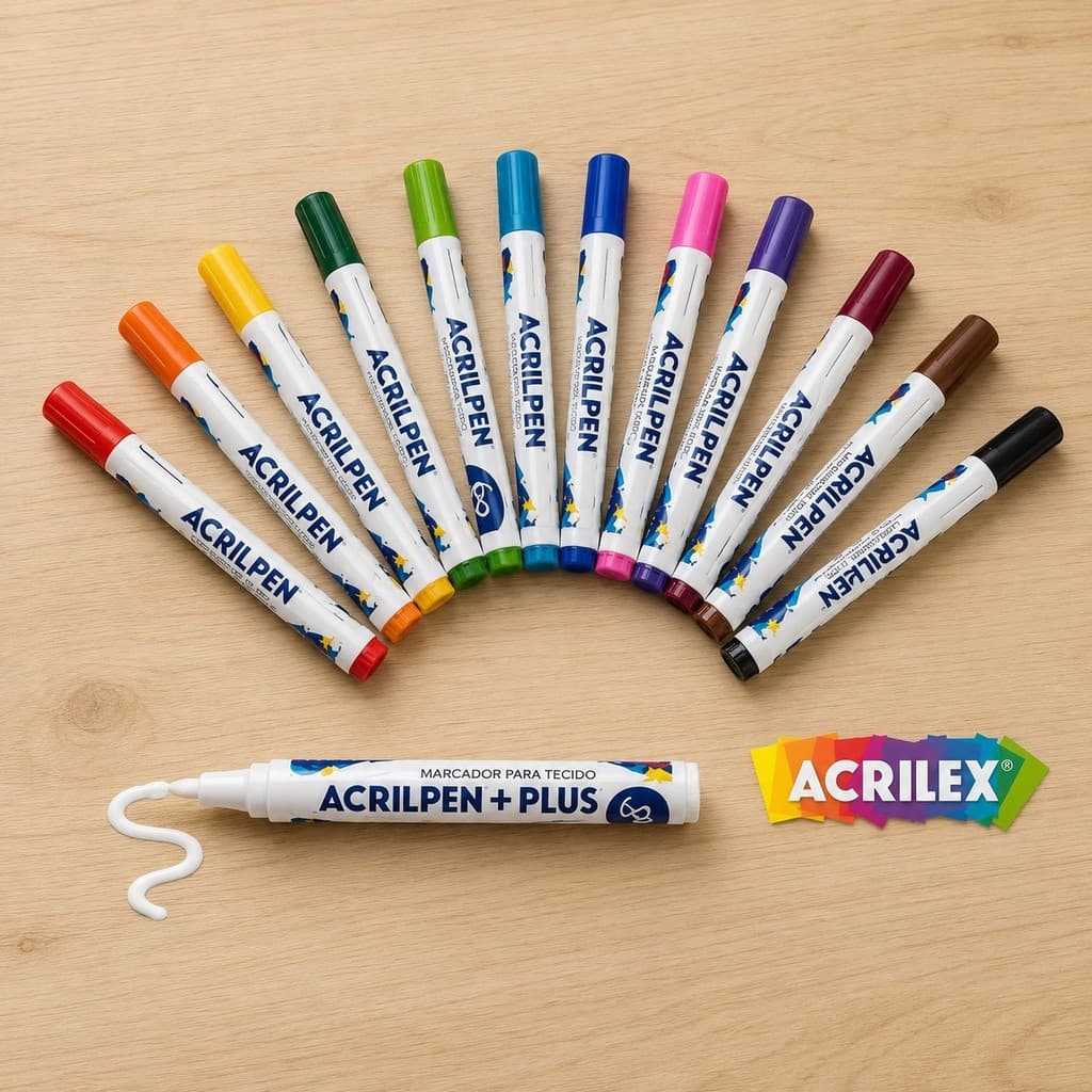 MARCADOR PARA TECIDO ACRILPEN PRETO ACRILEX