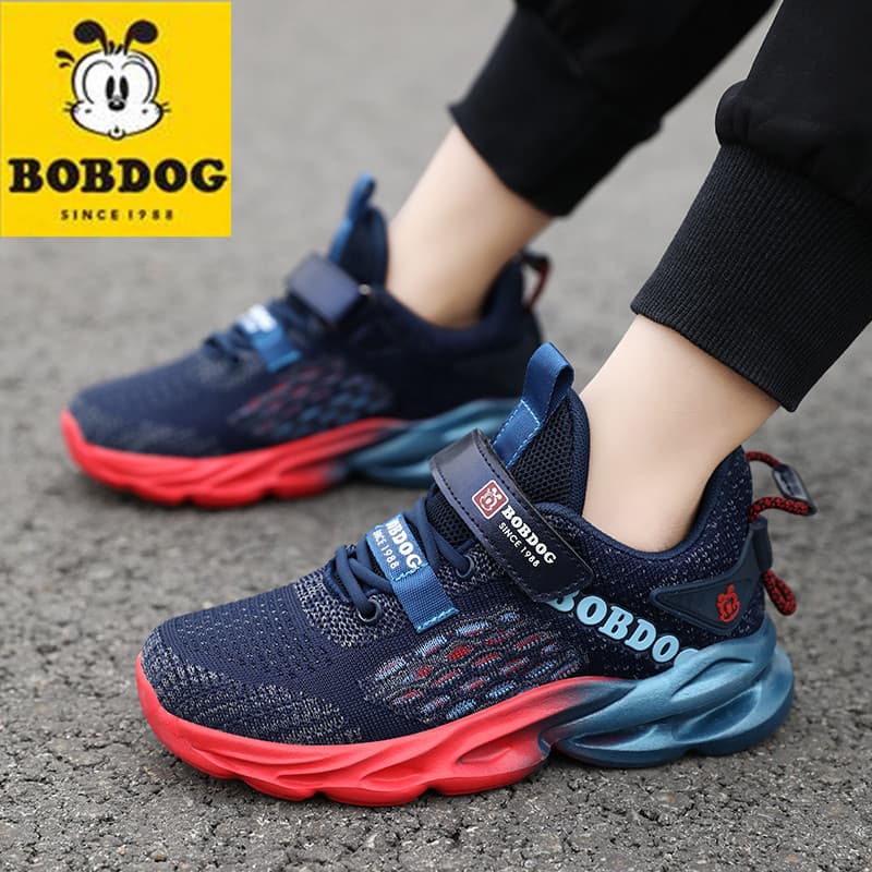 Babudou meninos sapatos 2025 primavera verão novo estilo médio grande malha infantil respirável leve sapatos esportivos