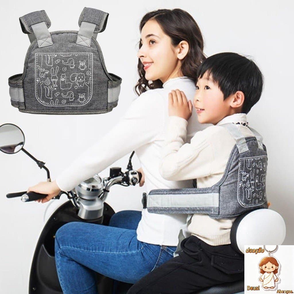 Cinto De Segurança Para Crianças De Motocicleta Elétrica Proteção Anti-Queda Bebês Carro