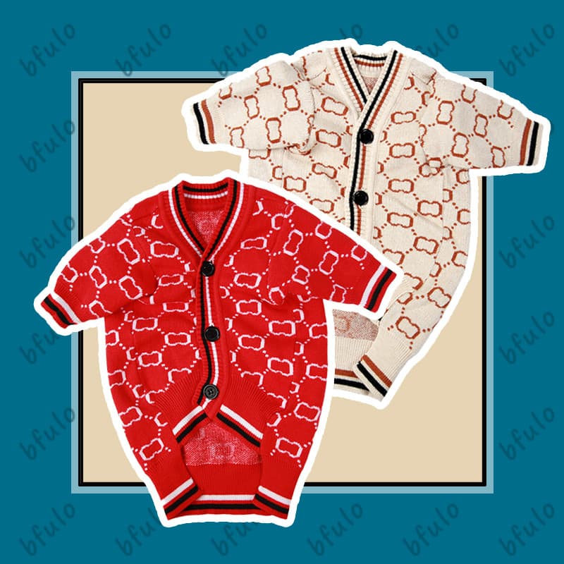 Pet Street Wear Cardigan camisola cão gato roupas de inverno francês luta Corgi Teddy Schnauzer Bichon Pomeranian