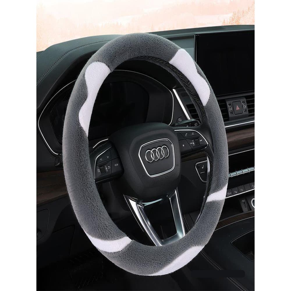 Boa sensação novo estilo inverno quente pelúcia capa de volante do carro Anti-deslizamento alça do carro capa mil modelo