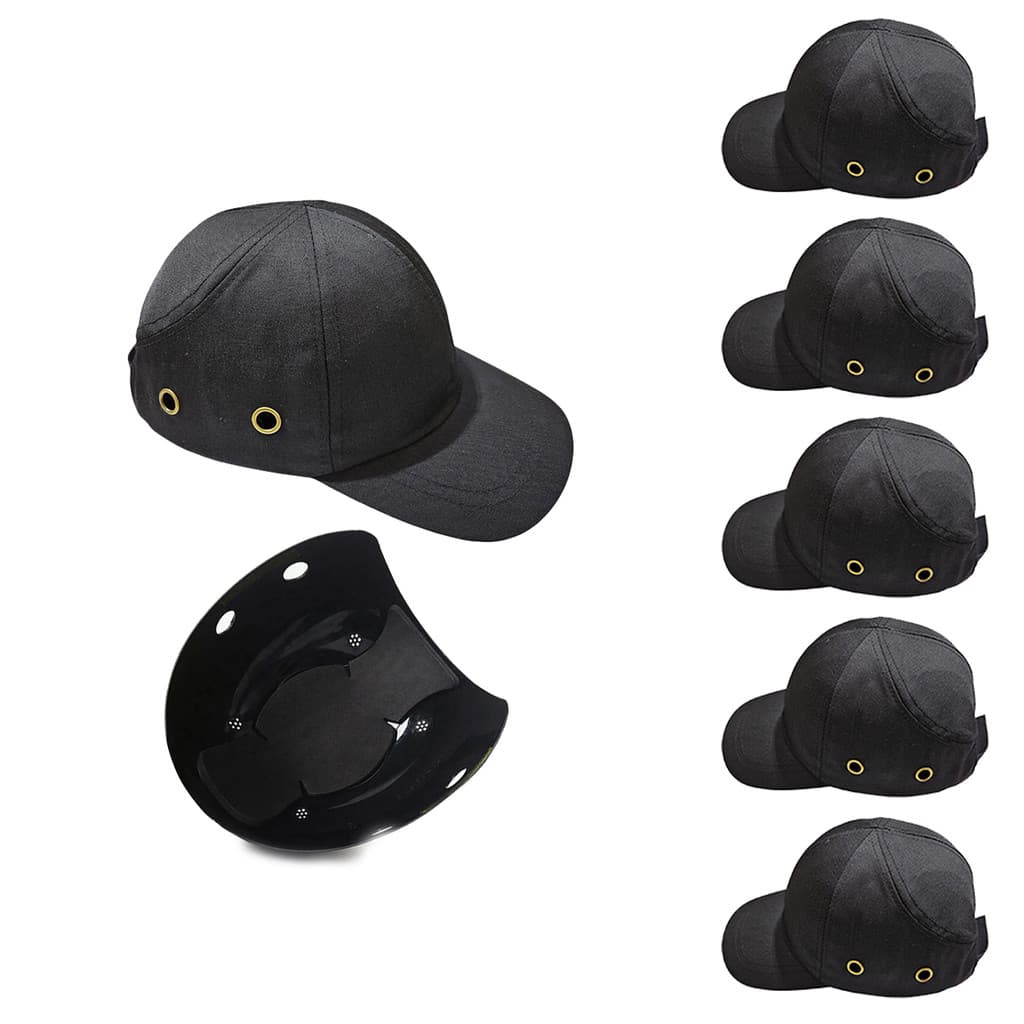 Bone com Capacete EPI Kit 5 Uni Obra Seguranca do Trabalho Casquete Conserto Reparo Construcao Oficina Resistente