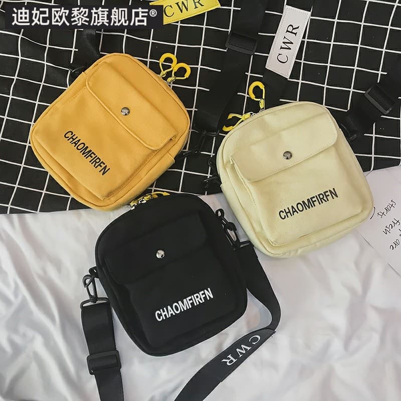 Coreia coreia INS Super quente bolsa de lona feminina saco do mensageiro Hip-Hop menina solo legal desconto pequeno saco