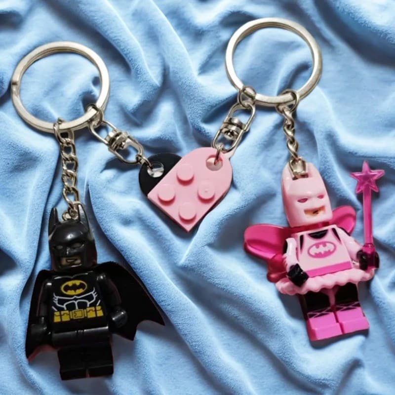 Chaveiros De Bloco De Construção De Série De Filmes Clássicos Para Casais Mini Conjunto De Modelo De Personagem 3D Bloco