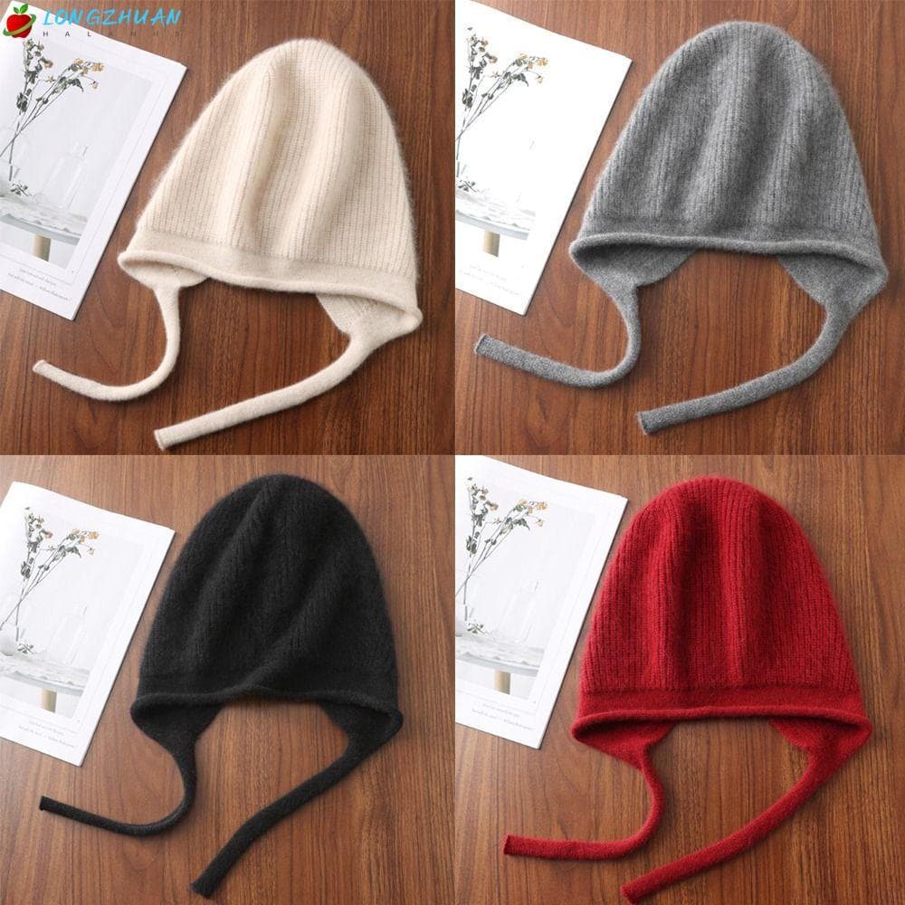 LONNGZHUAN Chapéus Femininos De Malha , Quentes , Confortáveis , Elásticos , À Prova De Vento , Gorro Desleixado Para Cl