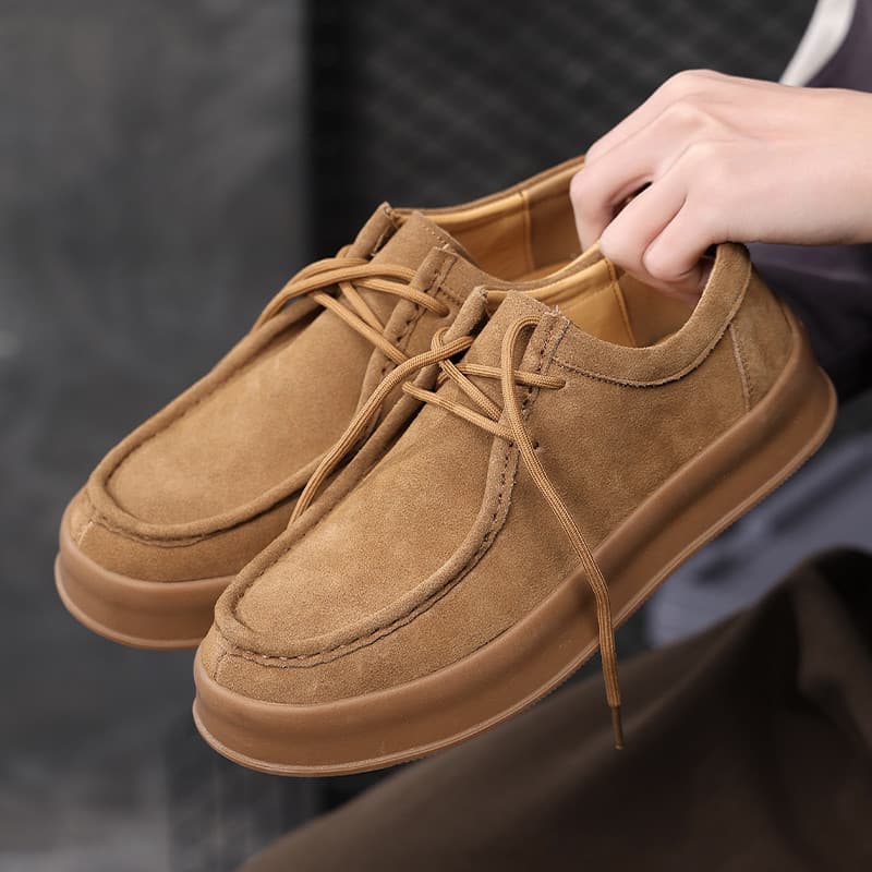 2026 novo estilo versão coreana Retro sapatos casuais masculinos rendas sola macia macacão macio moda na moda All-Match