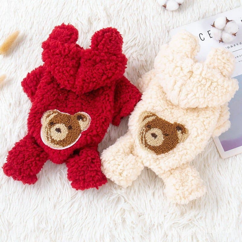Roupas fofas para cães de quatro patas, como Teddy, Bichon, Pomeranian, Schnauzer e outros cães pequenos, grossas e forr