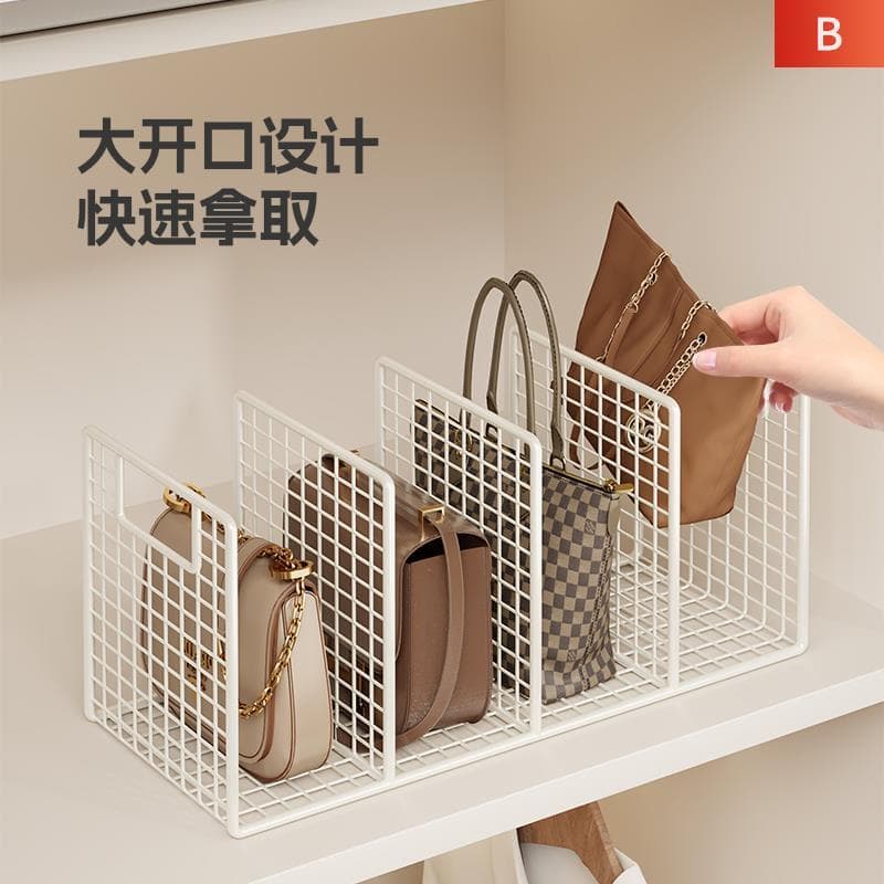 Anti-Squeeze saco rack de armazenamento guarda-roupa interior em camadas partição saco rack espaço-economia acessível fe