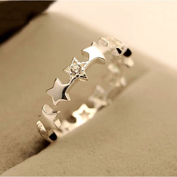 argola prata 925 anel prata 925 anel prata 925 feminino 925 esterlina bonito elegante temperamento fresco Gypsophi
