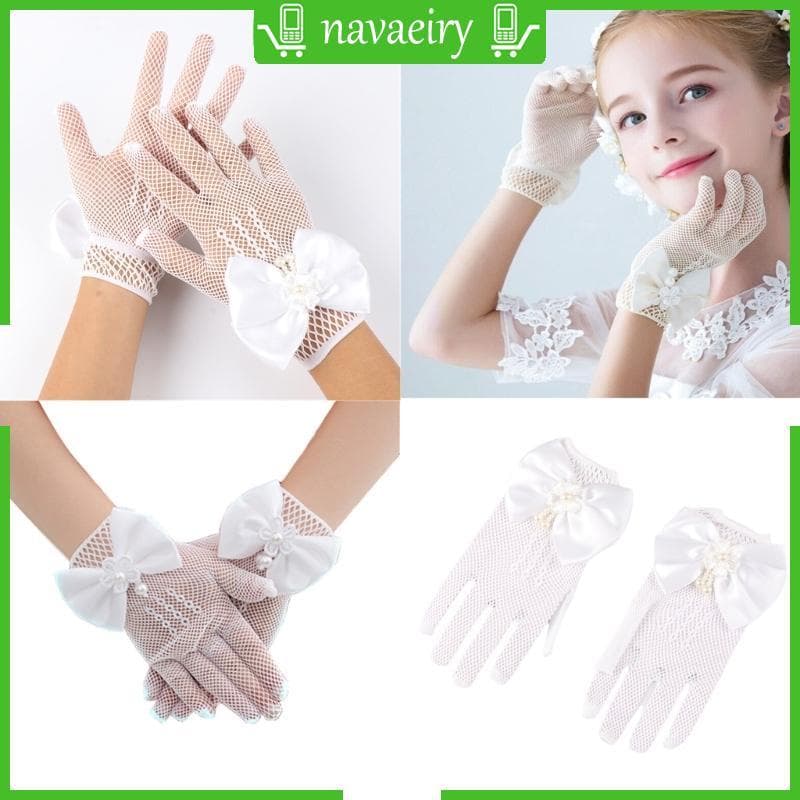 nava Fashionable Girl Lace Gloves Arrastão Doces Para Meninas, Casamentos E Festas