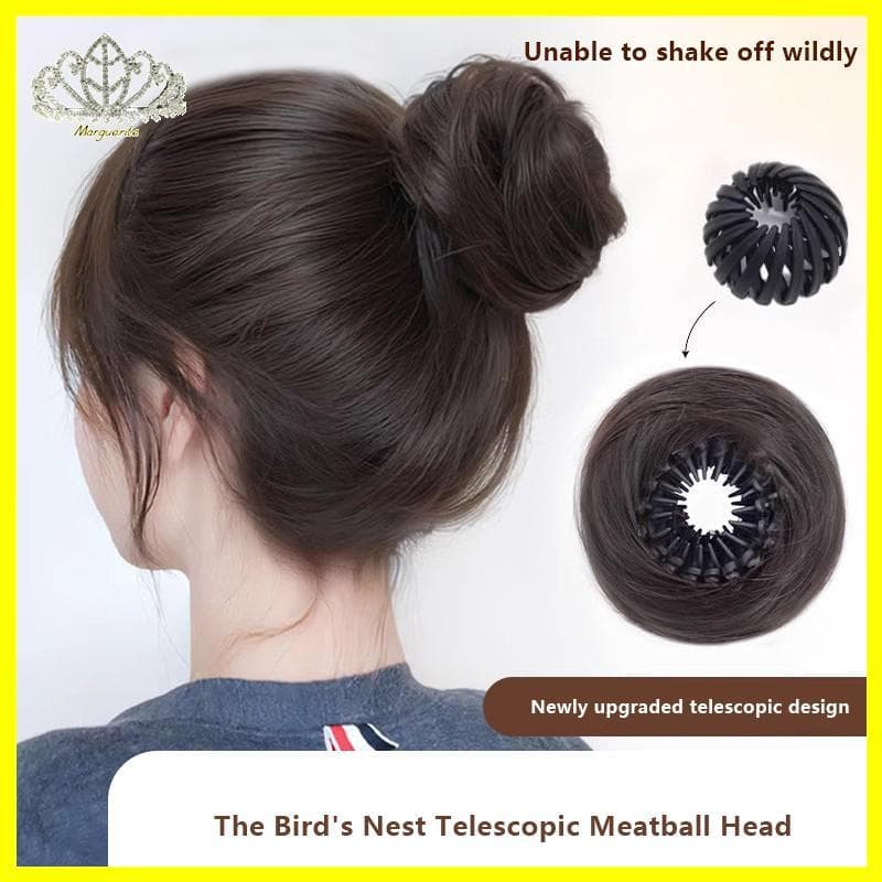 Margu Garra Clipe Tipo Coque De Cabelo Falso Sintético Em Linha Reta Chignon Na Extensão Da Cauda Do Updo Pedaço Para Mu
