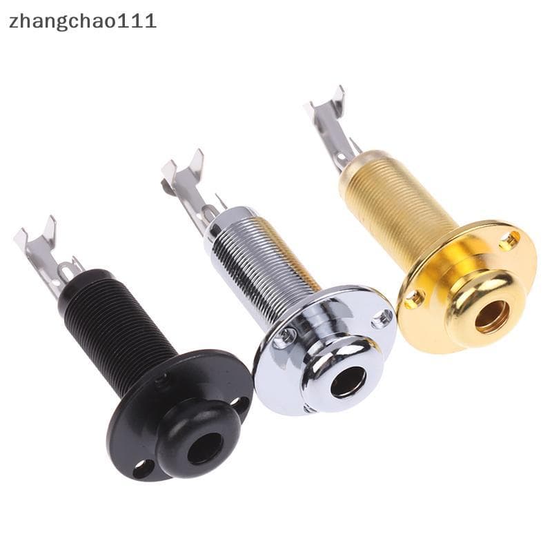 [Z] Pino De Extremidade Estéreo Para Guitarra Elétrica Acústica Jas Soet Plug 6.35mm 1/4 Polegada Buraco Piup Saída Ja P