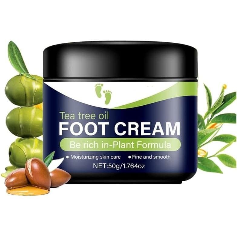 Creme para os Pés com Óleo de Tea Tree, Bálsamo Hidratante para Pés Secos e Rachados e Unhas |   Cuidados Hidratantes e
