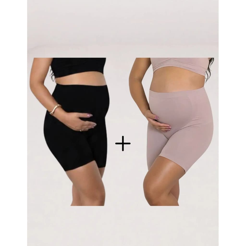Kit Calcinha Boxer Bermuda Gestante  Sem Costura