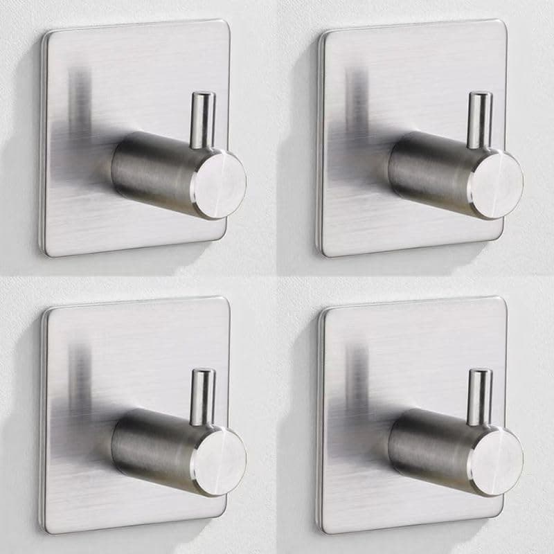 Ganchos Adesivos de Alta Resistência, Ganchos de Parede Impermeáveis em Aço Inoxidável para Pendurar Casacos, Chapéus, T