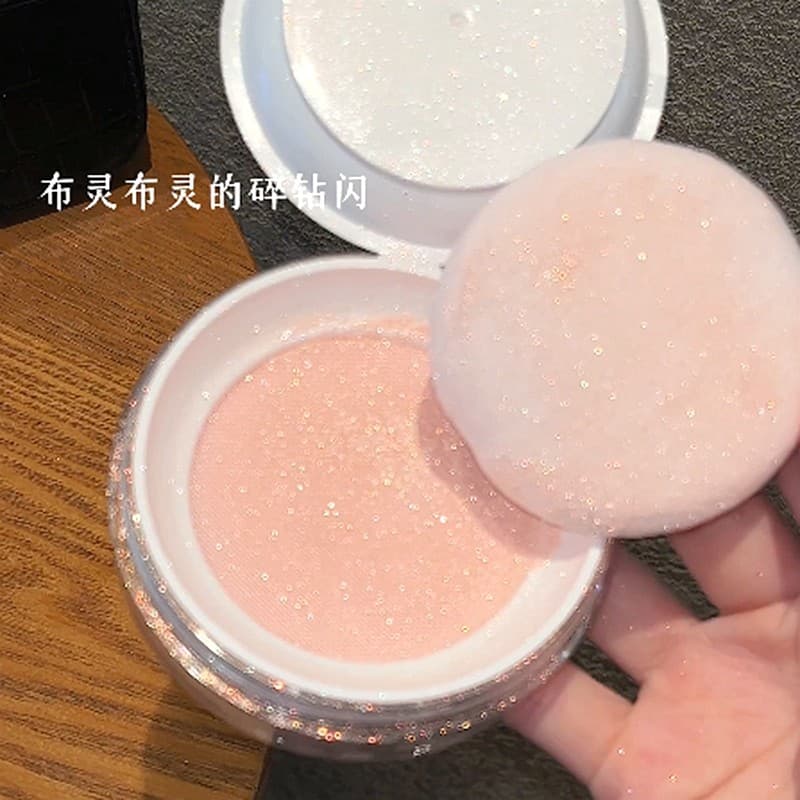 Glamcolor cor mágica alto brilho glitter fino brilho estroboscópio brilho luz transparente maquiagem pó solto longa dura