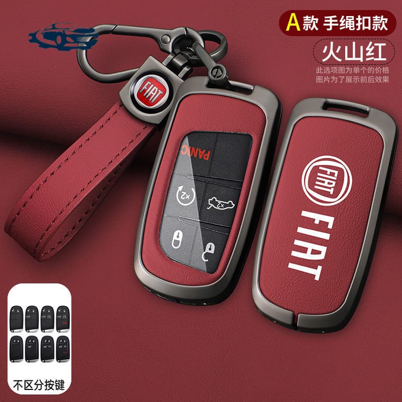 Chaveiro Fiat Luce Excellence Joy, Bolsa de Proteção para Carro, Couro com Fivela de Metal NYUW