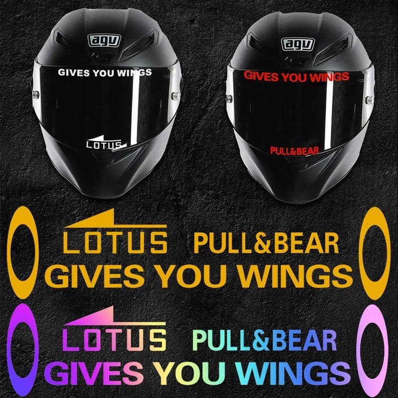 Adesivo Refletivo para Viseira de Capacete Estilo 93 e 46 Personalizado Impermeável