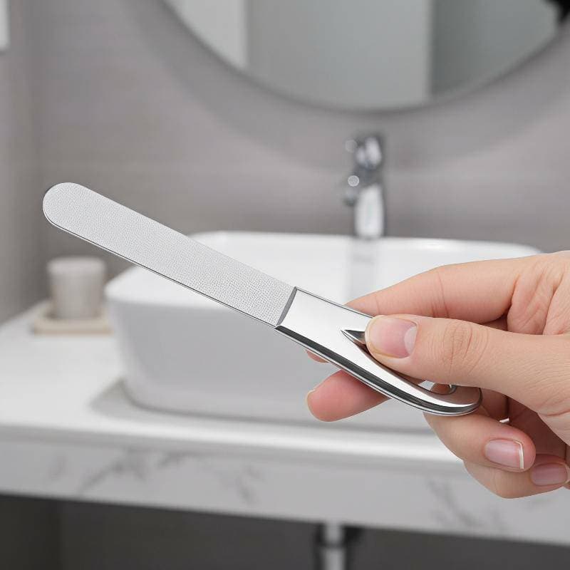 Piqning Lixa De Unha De Grão De Diamante De Aço Inoxidável , Hipoalergênico , Borda Lisa , Modelador De Unhas Para Crian