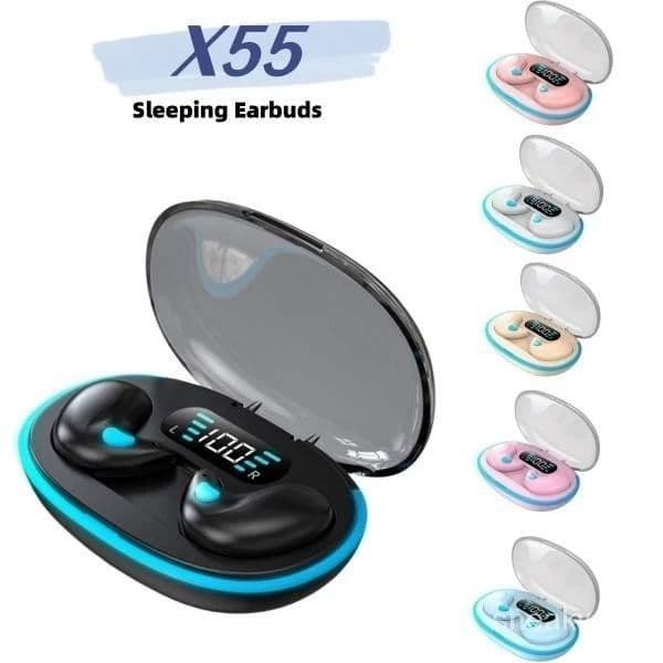 Mini X55 Fones De Ouvido Sem Fio Bluetooth Estéreo Escondido Esporte Jogo Sono Fone Alta Fidelidade Música Redução Ruído