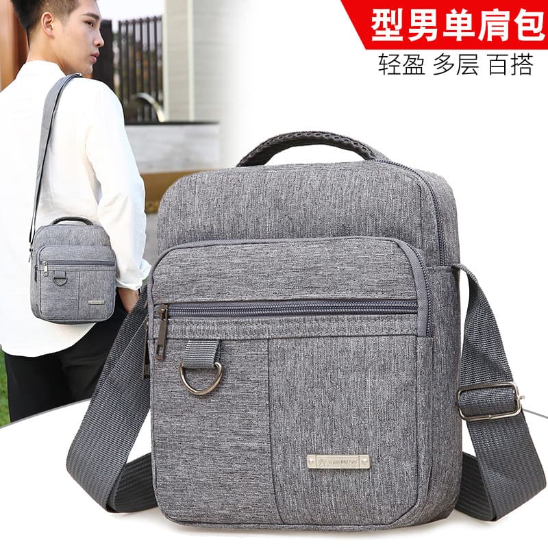 2023 novo estilo masculino Casual bolsa impermeável Oxford bolsa de ombro Horizontal cross-body mochila masculina cross-