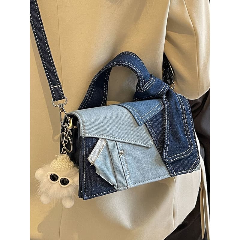 Nicho Design Denim bolsa feminina 2026 novo estilo All-Match saco do mensageiro moda de um ombro Commuter pequeno quadra