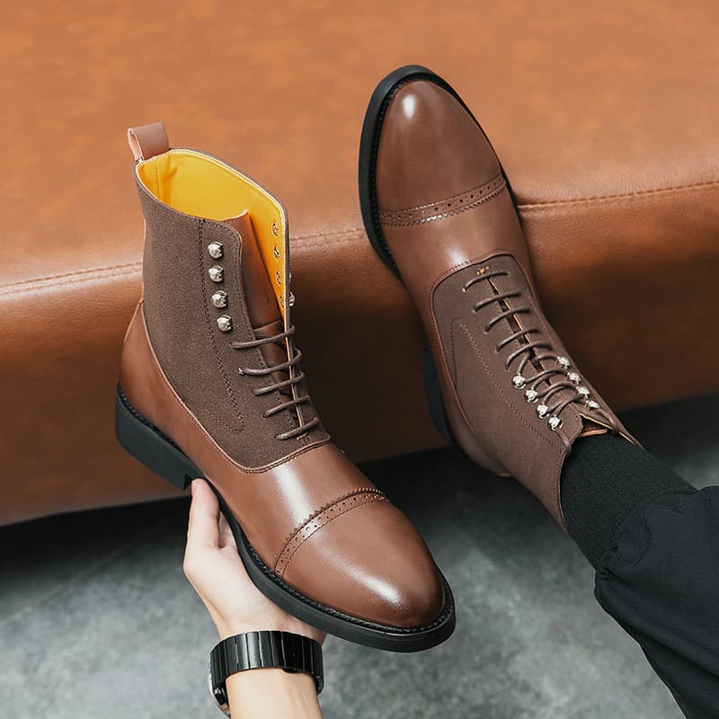Chelsea botas masculinas outono botas de couro de alta qualidade versão coreana All-Match ferramentas na moda botas masc