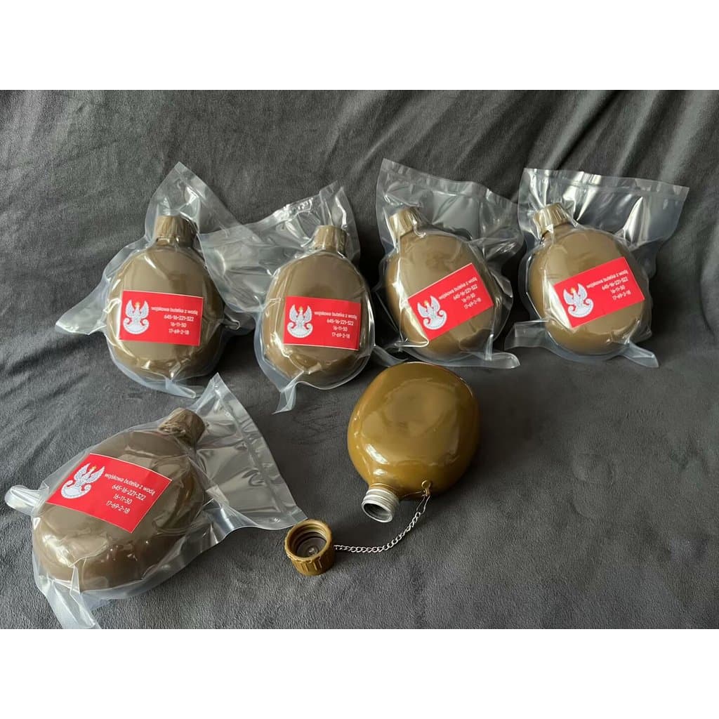 Garrafa de água de campo polonês de inventário de fidelidade portátil NATO único soldado piquenique garrafa de água de M