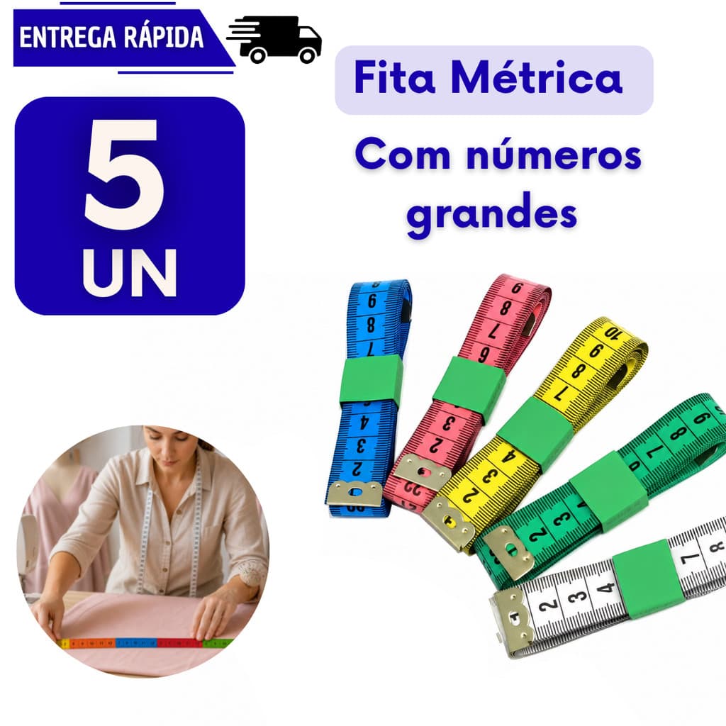 5 Fita Metrica 1,5 metros Corporal Costureira Costura Fitness Medição Corpo Flexível Fitas Trenas Metricas Corpo
