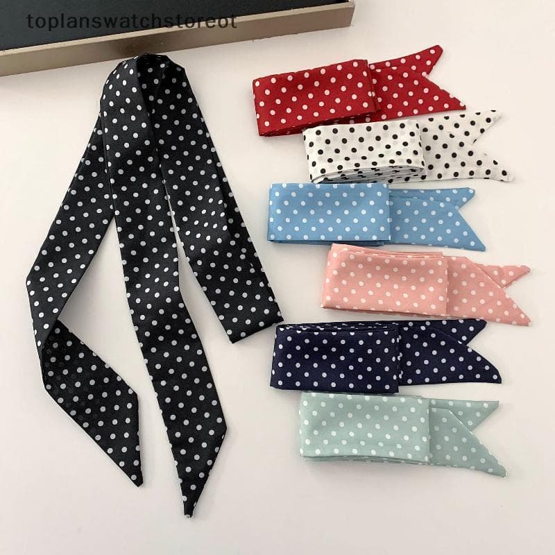 TOL Moda Lenço De Seda Polka Dot Multiway Headwear Faixa De Cabelo Para Mulheres Clássico Escritório E Estilo De Rua BR