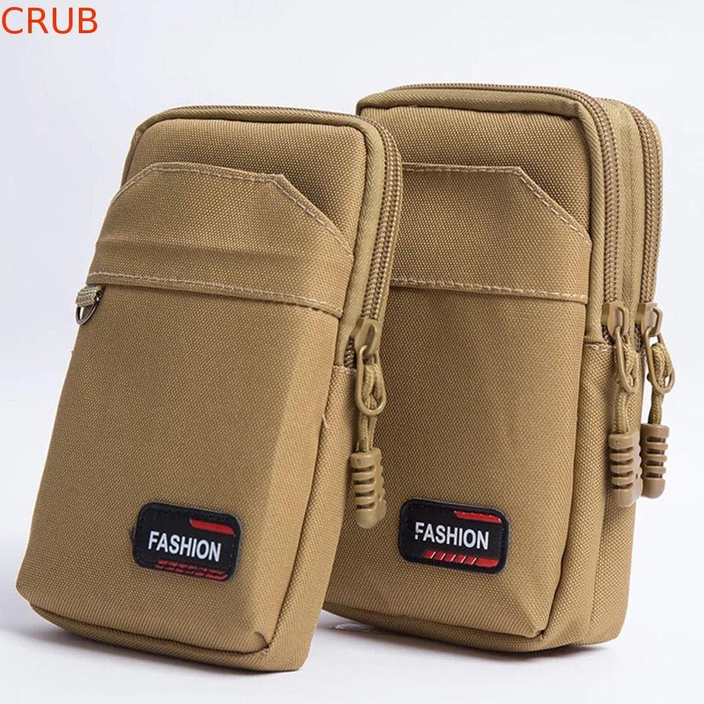 Cinto Cintura Saco Acessórios Do Telefone Masculino Bolsa De Única/Dupla Camada Náilon Colth Cáqui EDC Molle