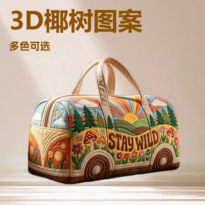 Acolchoado Novo Estilo Portátil 3D Digital Impresso Bolsa de Viagem Multifuncional Esportes Academia Bolsa