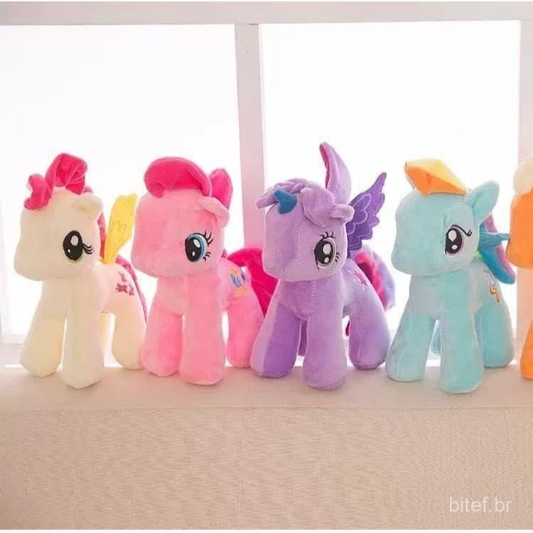 Brinquedo de Pelúcia My Little Pony 30cm – Boneca Fofa e Colorida para Crianças |     Presente Perfeito