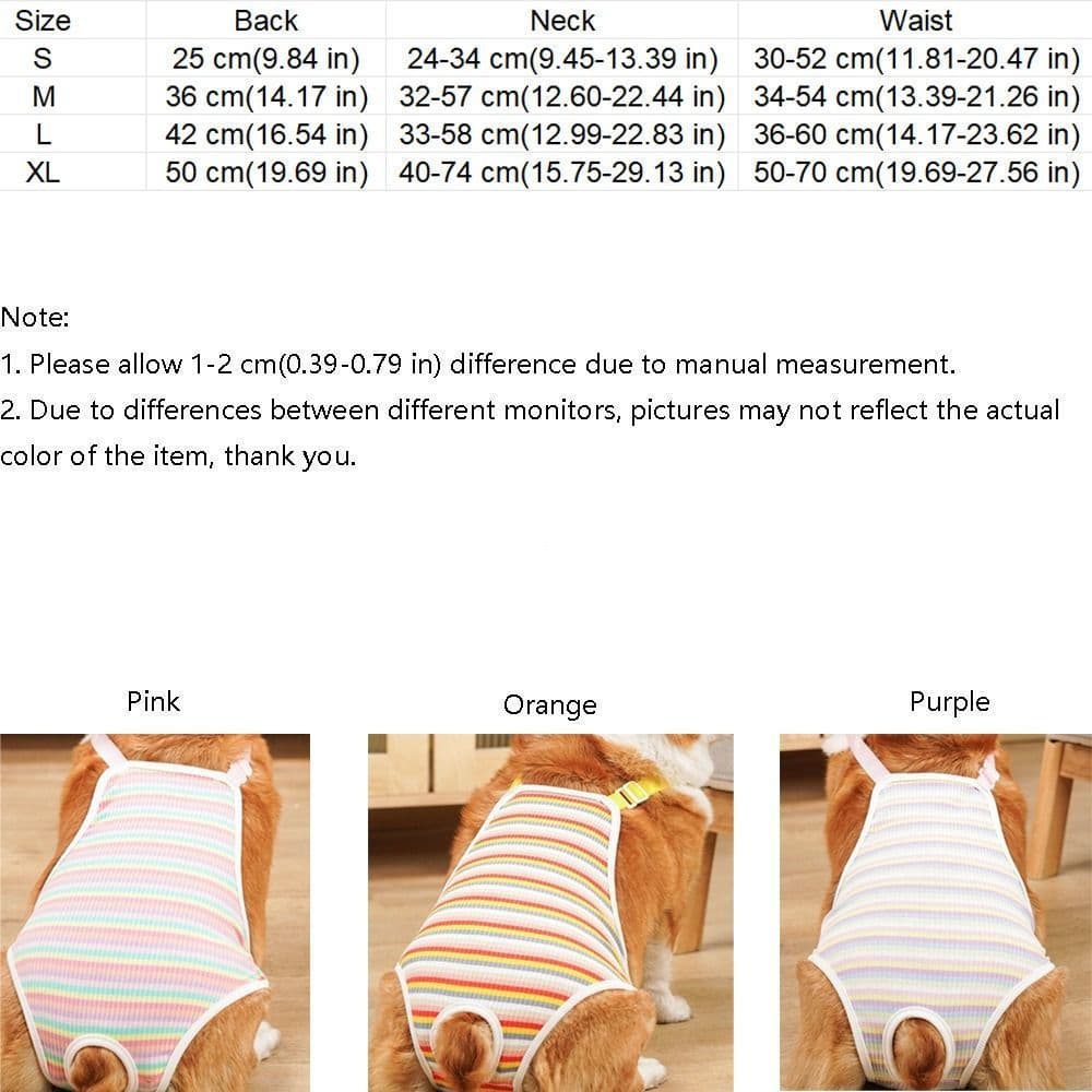 Calças Fisiológicas Para Animais De Estimação LACTHRE , Alças Ajustáveis Listradas , Roupa Íntima Feminina Cães , Macacã