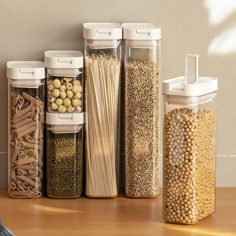 Frasco selado a ar, caixa de armazenamento de grãos inteiros, cozinha, armazenamento de qualidade alimentar, chá, produt