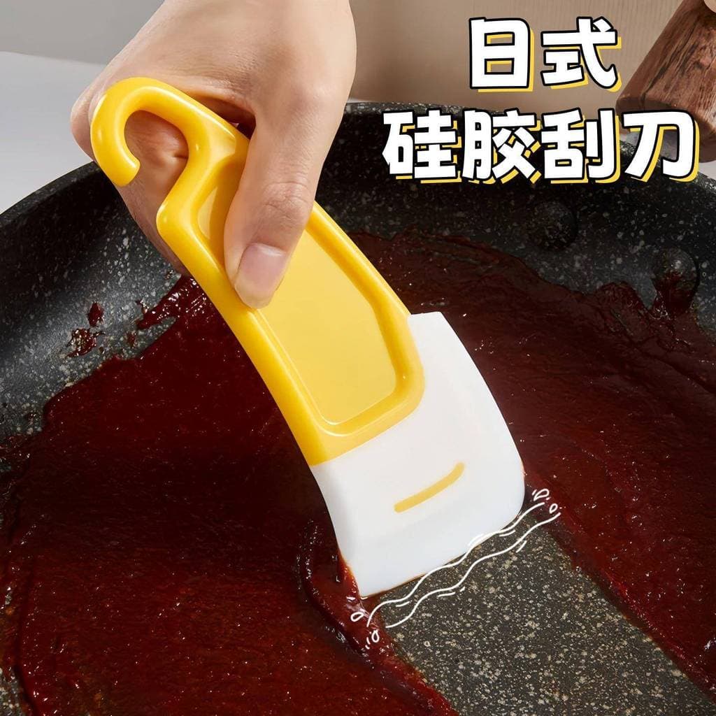 Espátula de fritura Espátula de Silicone estilo japonês Limpeza de fundo de panela Espátula resistente a altas temperatu