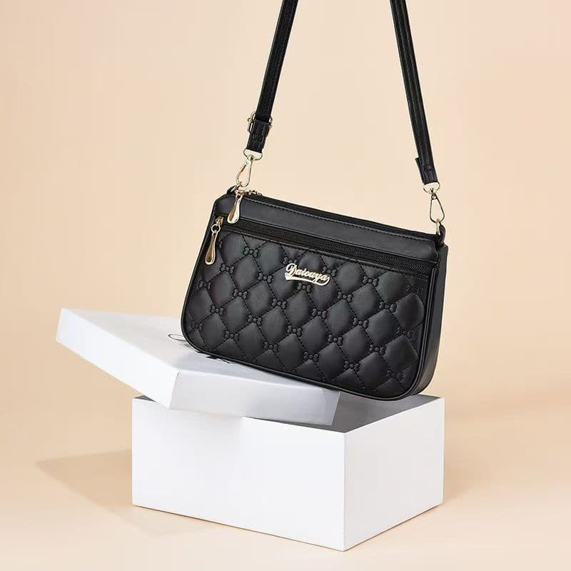 Bolsa feminina de couro macio de grande capacidade, bolsa Diagonal de um ombro feminina Casual