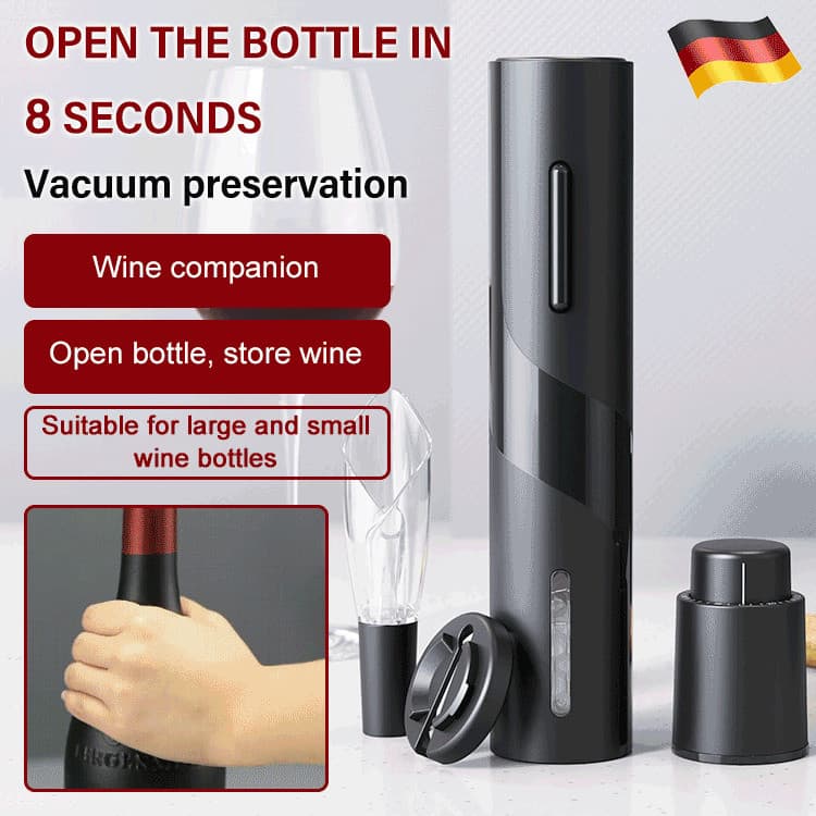 [Prático e Completo] 【Presente Ideal】Electric Wine Corkscrew Gift Set Abridor Automático De Vinho/Kit De Ferramentas