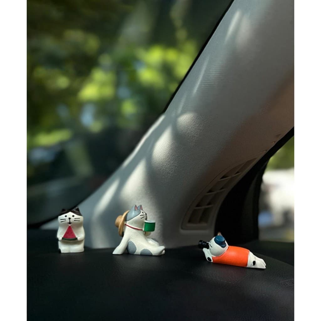 Lazer beber chá Meow Console central do carro decoração bonito dos desenhos animados boneca acessórios interiores do car
