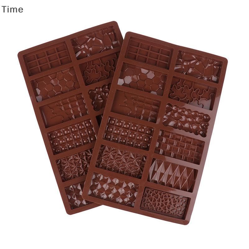 Tempo 1Pc 12 Cavidade Moldes De Silicone Chocolate Quebrar Proteína E Engery Barra Doces DIY Para Assar Ferramentas De D