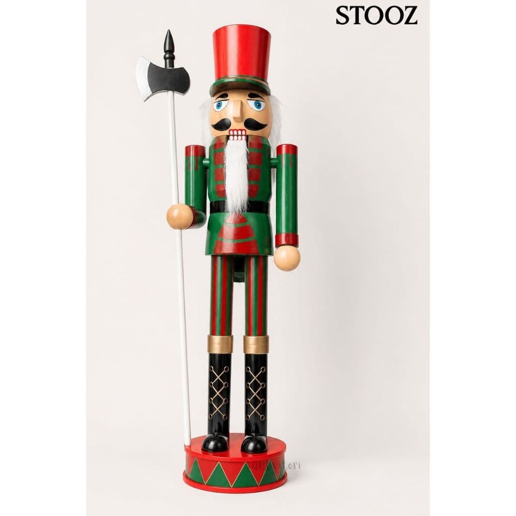 SOLDADINHO QUEBRA NOZES 60CM Quebra-Nozes Natalino Grande SOLDADO NATALINO MADEIRA ENFEITE NATAL ARVORE GRANDE VERMELHO