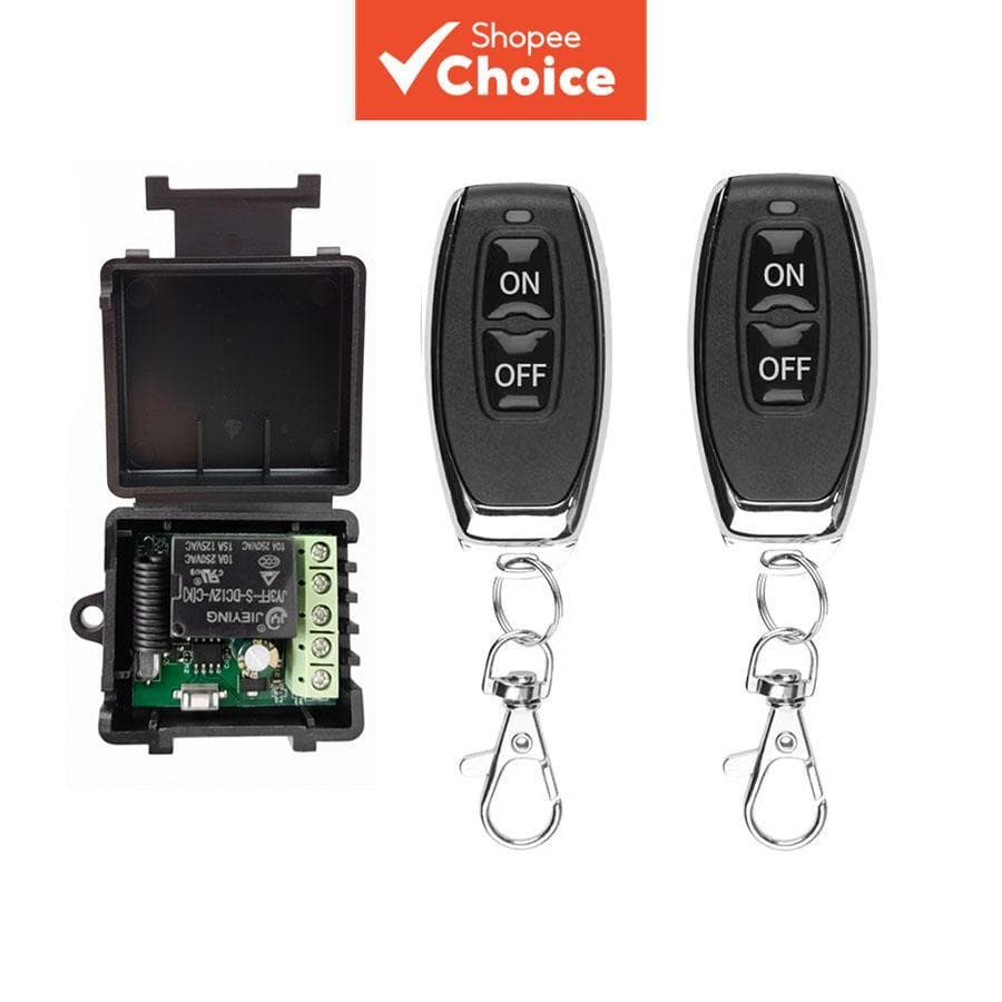 Interruptor de Relé de Controle Remoto Sem Fio Receptor e Transmissor para Porta / 433MHz / DC 12V