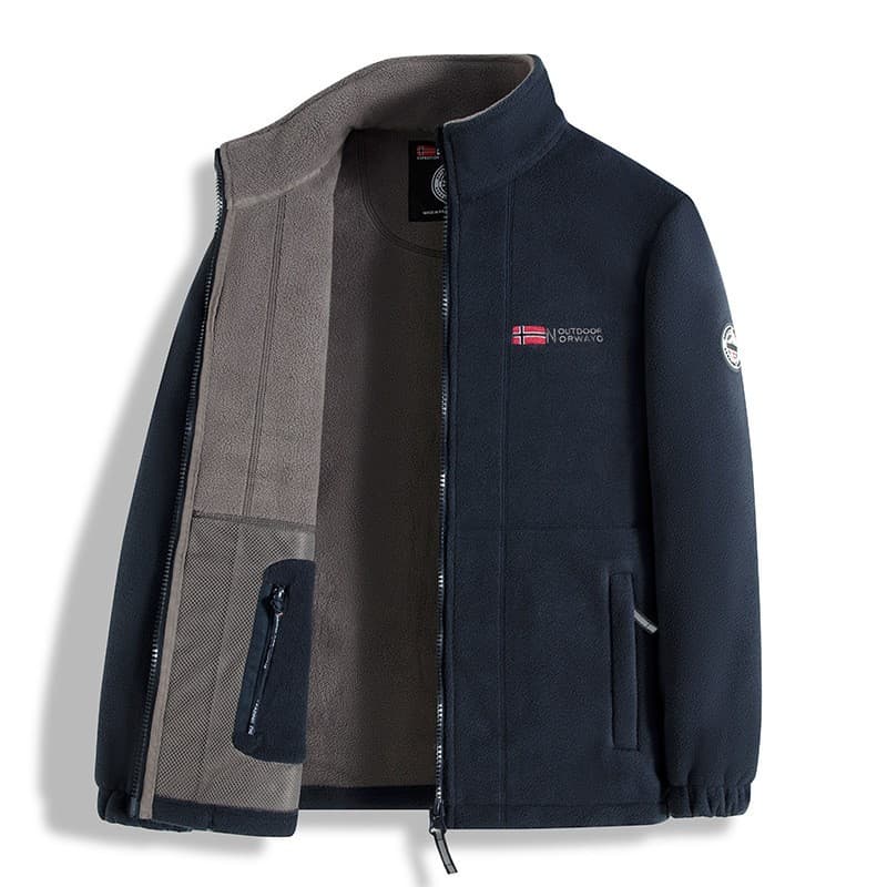 Jaqueta De Lã Polar Quente – Proteção Contra Frio Ao Ar Livre Plus Size Outono Inverno