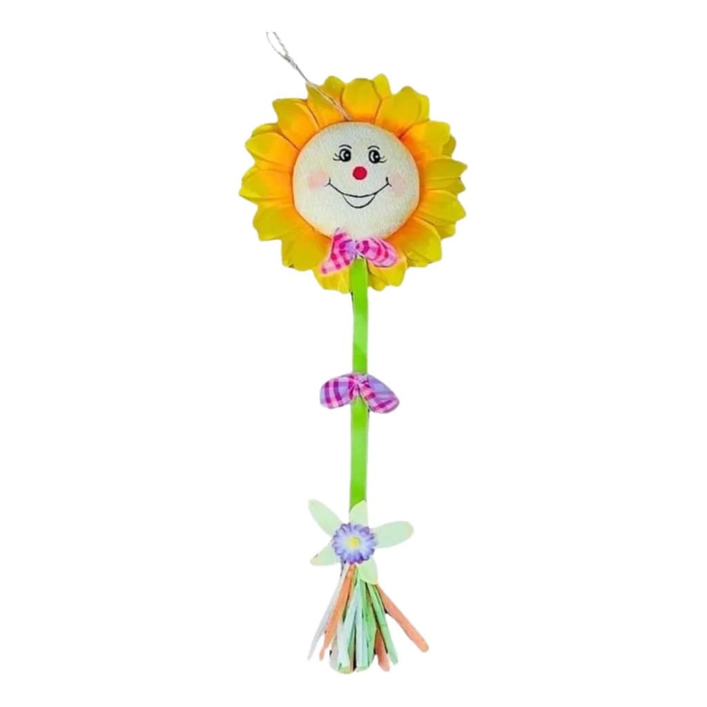 Enfeite Girassol Decorativo Com Laços Coloridos Festa Junina