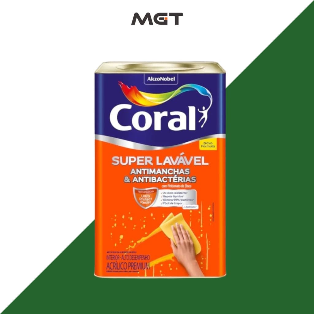 TINTA SUPER LAVAVEL 18L E 3,6L BRANCO CORAL