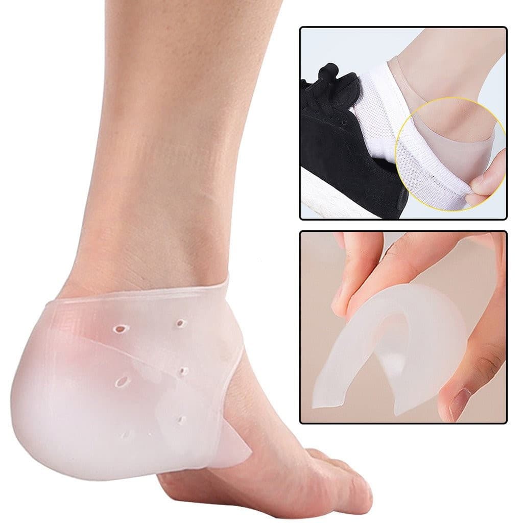 2024 Novo Aumento De Altura Invisível Meias De Silicone Gel Suporte Calcanhar Almofada Palmilhas De Massagem Nos Pés