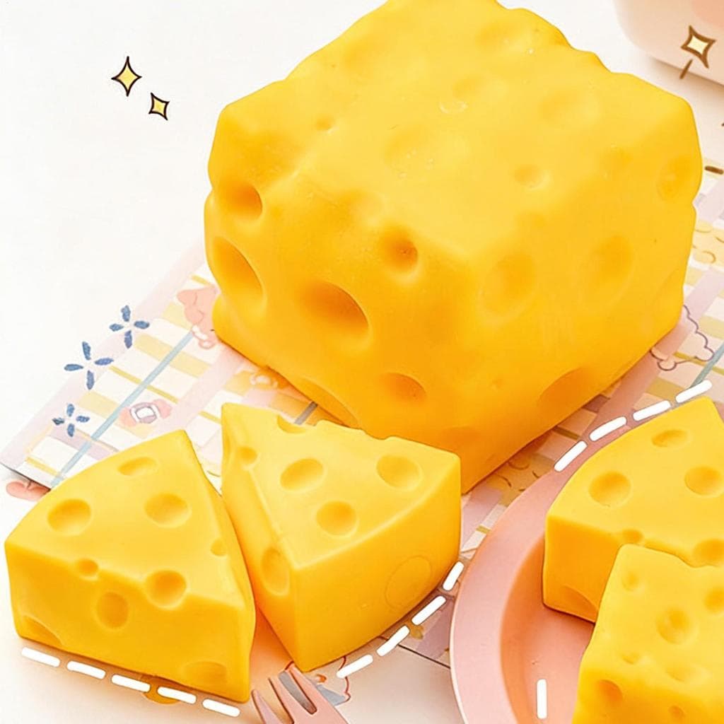 Brinquedos De Estresse Adultos Queijo Macio Lento Subindo Jogo Sensorial Diversão Espremer Bola xurit2br