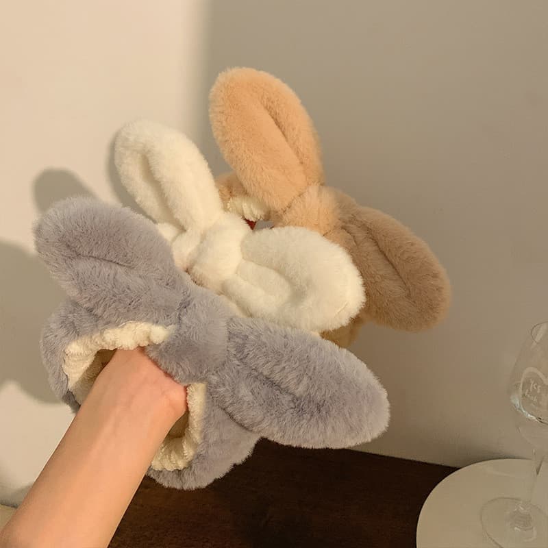 Tiara De Orelha De Coelho De Pelúcia Macia E Fofa De Desenho Animado-Envoltório De Cabeça Para Lavar O Rosto Em Casa , A