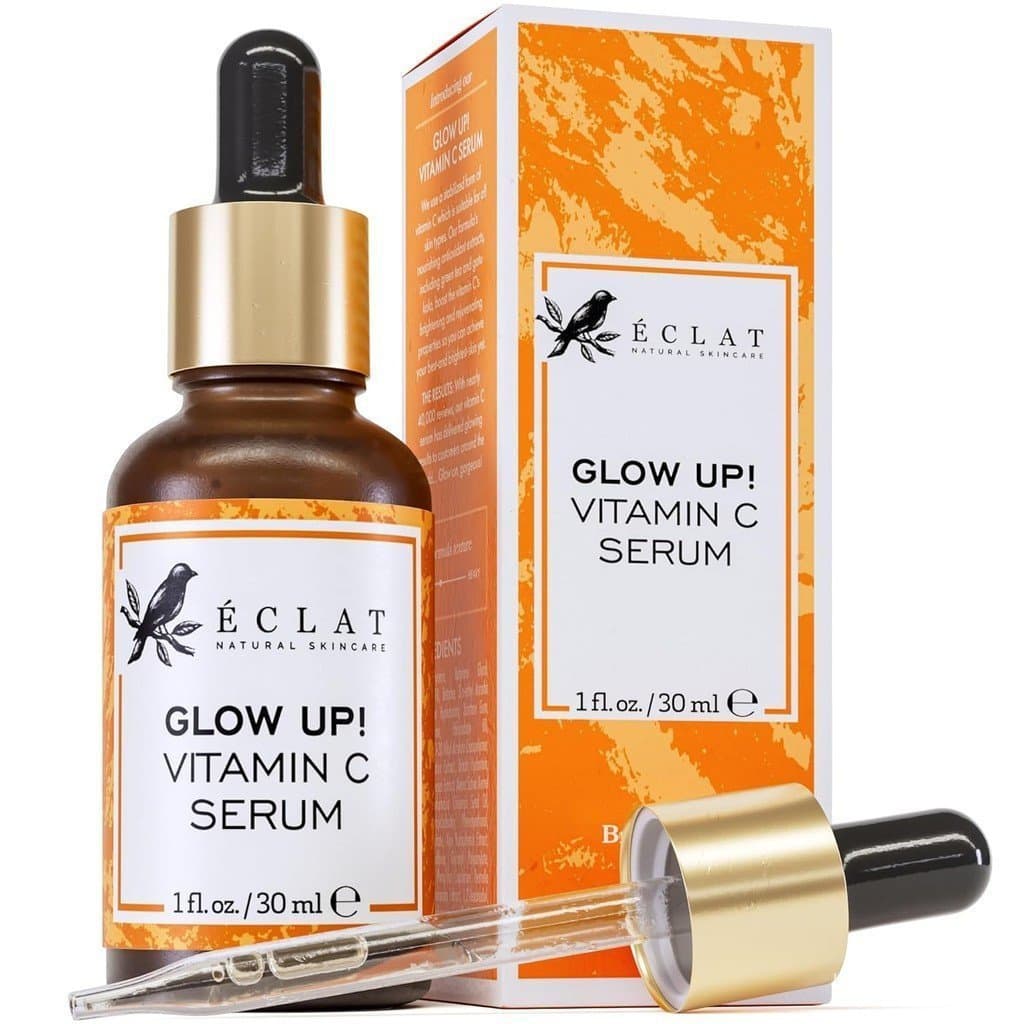 Sérum Facial de Vitamina C Eclat Skincare - Para tratar manchas escuras, sérum de vitamina C com ácido hialurônico QBCK