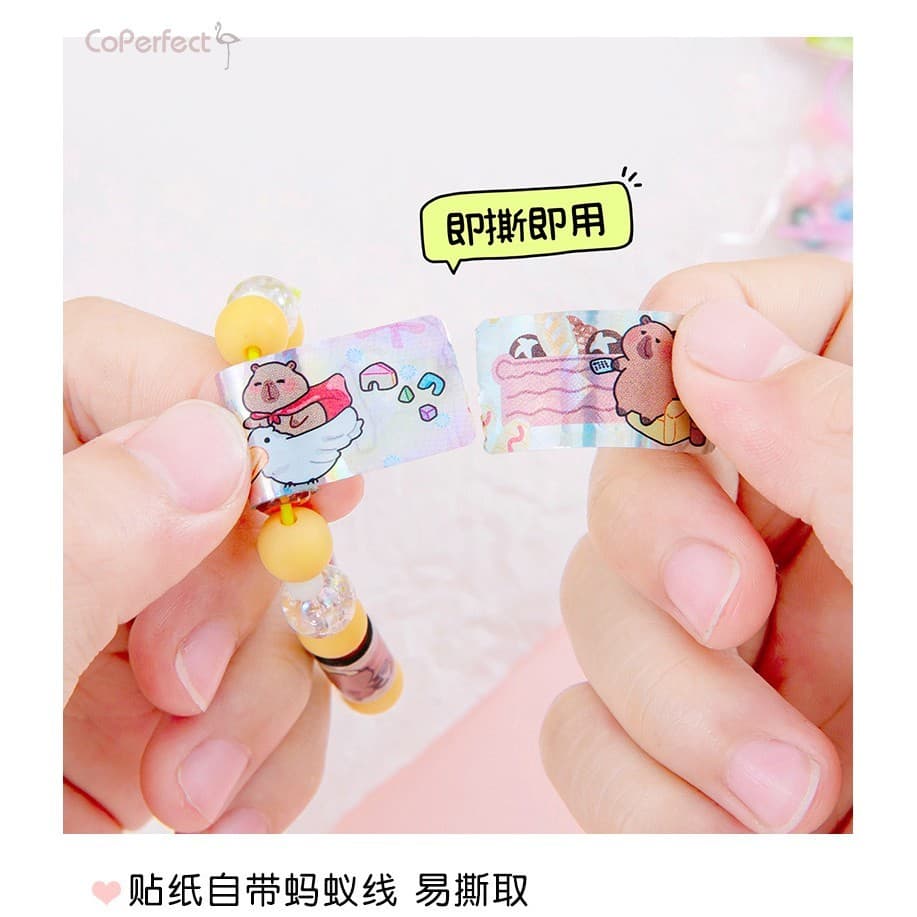 Pulseira De Adesivo Destacável De Desenho Animado Para Meninas-Presente De Brinquedo De Contas De Quebra-Cabeça DIY